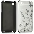 IPHONE 3G 3GS BUTTERFLY FLOWER BACK COVER CASE: WHITE, BY TPS CASES