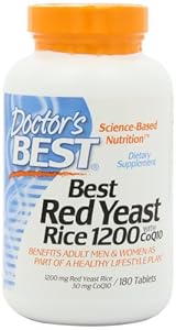 Doctor's Best Best Red Yeast Rice 1200 mg with Coq10, 180-Count