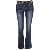 Dollhouse Studded Belt Boot Cut Jeans