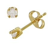 FOJO's 14K Yellow Gold Petite Diamond Stud Earring (.10 ct. tw.)