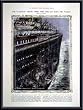 Art Poster Metal Framed Print - Titanic: Lowering Lifeboats - Artist: Delacy- Poster Size: 24 X 18