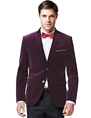 Limited Collection Pure Cotton Super Slim Fit Peak Lapel Jacket