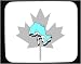 Mouse Pad with map, maple leaf, canada, ontario, province
