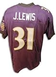 Jamal Lewis Baltimore Ravens Autographed Authentic NFL Reebok Purple Jersey