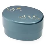 Kotobuki 2-Tiered Bento Box, Metallic Blue Rabbit