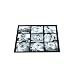 Melannco Glass Tic Tac Toe, Black