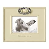 Grasslands Road Everything's Relative Antique White Ceramic Glaze Baby Frame, Holds a 4 by 6-Inch Photo