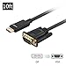 J&D Gold Plated DisplayPort to VGA Cable Adapter, DP to VGA (9 Feet)