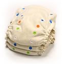Babykicks Organic Fitted Diaper, 2 Pack, Natural