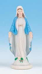 Religious Statue - Our Lady of Grace - 4" Height - Magnetic and Adhesive Base
