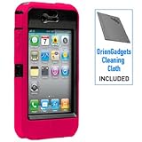 OtterBox Defender Case for Apple iPhone 4 (Black/Pink) (Includes OrionGadge ....