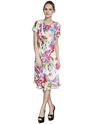 Polyester Cowl Neck Short Sleeves Evening Dress 