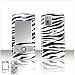 Black with White Stripes ZEBRA SNAP-ON COVER HARD CASE PHONE PROTECTOR for LG CU720 Shine CU-720