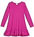 City Threads Girls A-Line Dress with Ruffle Hem in All Cotton That Breathes - Made in USA