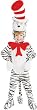 Child Striped Cat In The Hat Costume - Child Small