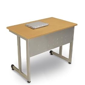 Modular Computer Privacy Table 24x36 - Maple by OFM