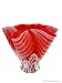 Ruby Red Hand Made Art Glass Handkerchief Ruffle Vase