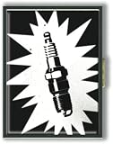 Womens Hand Made Retro BLACK AND WHITE SPARK PLUG cigarette case