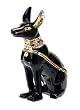 Anubis Dog Jeweled Box - Cold Cast Resin - 2.75" x 1.25" x 2"