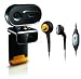 Philips SPZ2500 VGA PC Webcam (Mikrofon, 1,3 MP (interpoliert), hochwertiges MultiMedia Headset, Abdeckung )