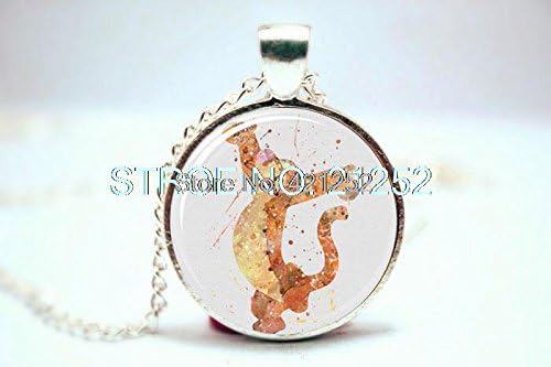 Pretty Lee 2015 Fashion Tigger The Pooh Art Print Necklace Glass Photo Cabochon Necklace Christmas gift