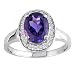 14k White Gold Amethyst Ring