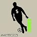 Soccer Boy with Custom Name and Number Wall Graphic Sticker Decal Words Bedding