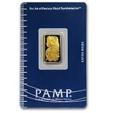(5 gm) .999 Fine Gold Bar - (With Assay Card) PAMP SUISSE