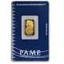 (5 gm) .999 Fine Gold Bar - (With Assay Card) PAMP SUISSE