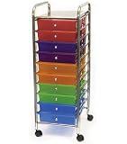 Rolling 10-Drawer Craft Organizer Cart - Multicolor