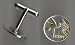 Gorgeous 2-Toned 24K Gold On Sterling Silver World Coin Cufflinks - Trinidad & Tobago 1 Cent "Silver & Gold Hummingbird" (Dime Size)