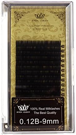 RAIN QUEEN Natural Eyelash Extension Mink B Curl Lashes 0.12*9mm 1 Size 1 Tray