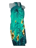 Hawaiian Long Sarong - Tropical Beach Scene