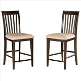 Atlantic Furniture Mission Pub Chair in Antique Walnut (Set of 2)