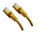 Yellow Ethernet Network, Patch Cable, Molded Snagless Boot, 10 feet - Connects computer to network or router via the CAT5E RJ45 connection