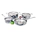 Welco 7pc Tri-Ply 18/10 SS Cookware