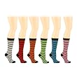 Girls Knee Hi High Age 4-6 Years Cotton 6 Pairs Long Stripe Socks Set Size 8-10