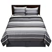 Home Grey Stripe Comforter Set - Full