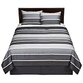 Home Stripe Comforter Set - Grey
