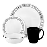 Corelle Livingware 16-Piece Dinnerware Set with Mug, Service for 4, Floral Connection