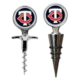 MLB Minnesota Twins Cork Screw and Wine Bottle Topper Set