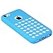 Unique Hole Design TPU Silicone Gel Case Cover for iPhone 5C (Blue)