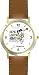 Habit 2 - New Year's Resolution (English Text) - DELUXE TWO-TONE WATCH from THE 7 HABITS - WATCH COLLECTION BY WATCHBUDDY&reg; - Arabic Numbers - Brown Leather Strap-Size-Large ( Men's Size or Jumbo Women's Size )