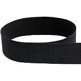 USA Made 1/2" Black Cotton Twill Tape - 72 Yards - (Multiple Widths Available)