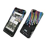 EMPIRE Carbon Fiber Rainbow Stars Rubberized Design Hard Case Cover for Ver ....