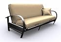 Elite 35-4914-050 Black Evolution Full Futon Frame-Frame Only