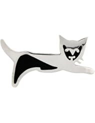 Sterling Silver Puma Cat Brooch Pin, 2 1/2 inch (63 mm) wide