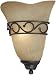 Lite Source LS-16885 Rosina Wall Sconce Lite, Bronze with Light Amber Glass Shade