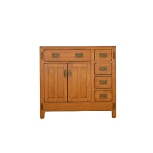 craftsman vanity rustic inch sagehill american designs oak base