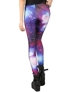 Sexy Multicolored Women Fluorescent Printing Leggings Print Legging Tights Stretchy Pink Queen from Pink Queen